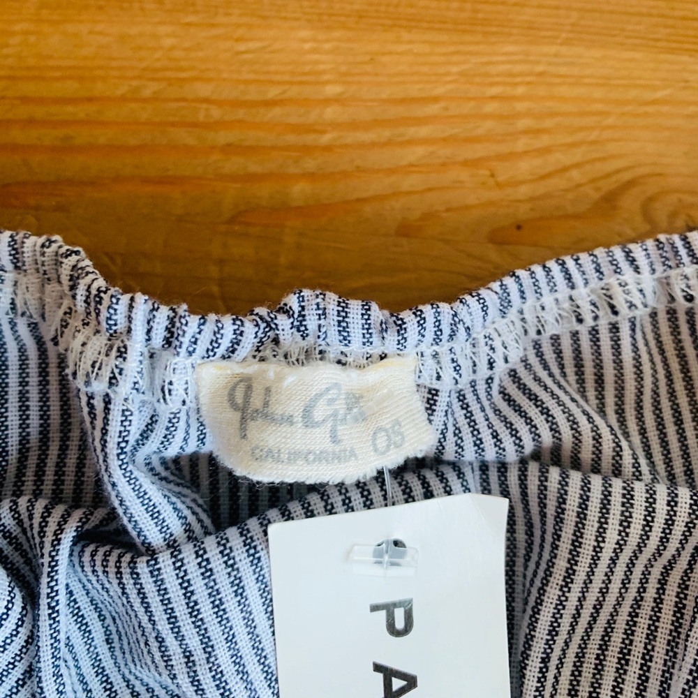 LAST CHANCE 5 for $25💗 NWOT John Galt Seersucker Strapless Crop Top💙🤍💙 - Picture 5 of 10